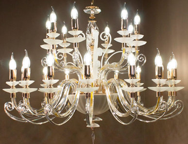 Итальянская люстра ALICANTE Charm L12+6/Gold фабрики EUROLUCE LAMPADARI