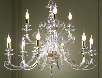 Итальянская люстра ALICANTE L8+4/Gold фабрики EUROLUCE LAMPADARI