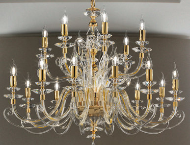 Итальянская люстра ALICANTE L12+6/Gold фабрики EUROLUCE LAMPADARI