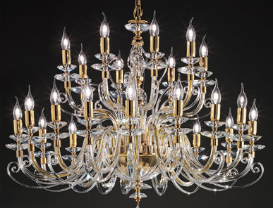 Итальянская люстра ALICANTE L16+8/Gold фабрики EUROLUCE LAMPADARI