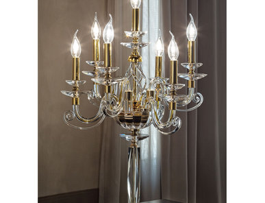 Итальянская настольная лампа ALICANTE F6+1/Gold фабрики EUROLUCE LAMPADARI