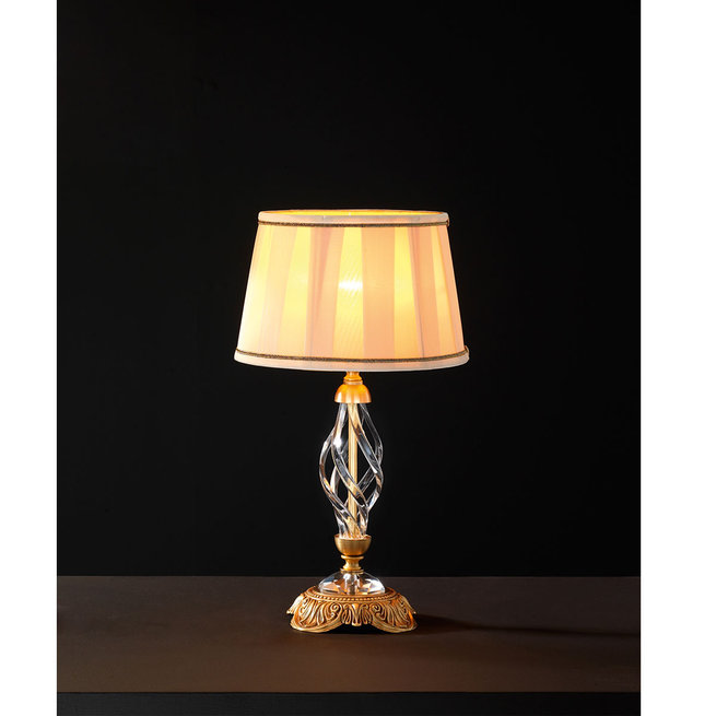 Итальянская настольная лампа ALICANTE Satin LP1/Gold фабрики EUROLUCE LAMPADARI