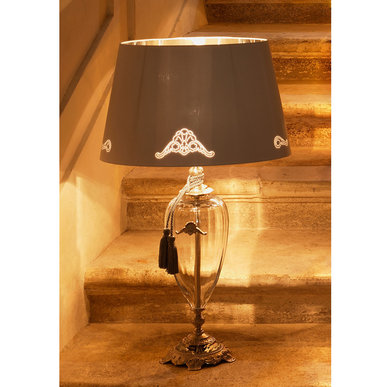 Итальянская настольная лампа ALTEA LG1/Clear-Gold фабрики EUROLUCE LAMPADARI
