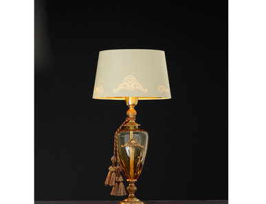 Итальянская настольная лампа ALTEA LP1/Amber-Gold фабрики EUROLUCE LAMPADARI