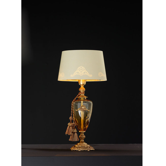 Итальянская настольная лампа ALTEA LP1/Amber-Gold фабрики EUROLUCE LAMPADARI