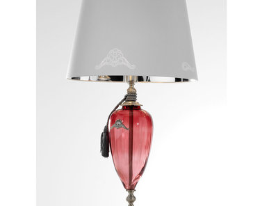 Итальянская настольная лампа ALTEA LG1/Rose-Silver фабрики EUROLUCE LAMPADARI