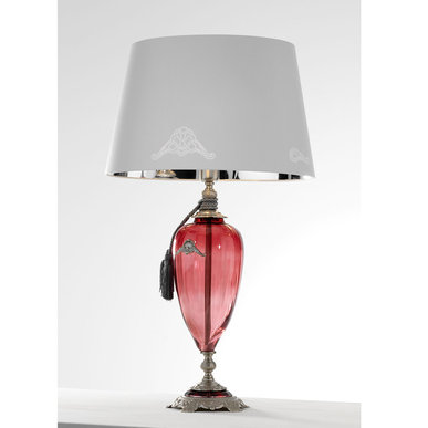 Итальянская настольная лампа ALTEA LG1/Rose-Silver фабрики EUROLUCE LAMPADARI