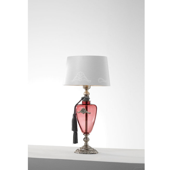 Итальянская настольная лампа ALTEA LP1/Rose-Silver фабрики EUROLUCE LAMPADARI