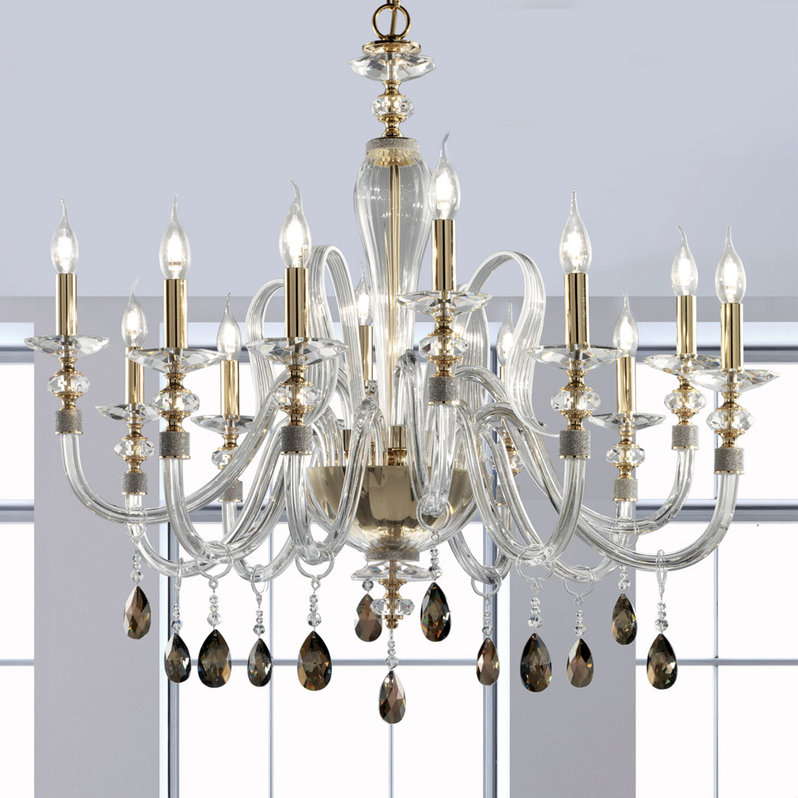 Итальянская люстра AMELIE L6+3/Gold фабрики EUROLUCE LAMPADARI