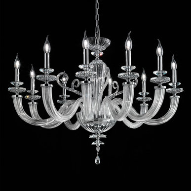 Итальянская люстра ATALIA L10/Clear-Silver фабрики EUROLUCE LAMPADARI