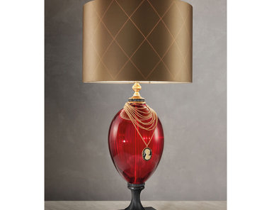 Итальянская настольная лампа AUDREY LG1/Ruby-Gold фабрики EUROLUCE LAMPADARI