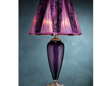 Итальянская настольная лампа BAROCCO LG1/Violet-Silver фабрики EUROLUCE LAMPADARI