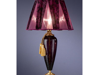 Итальянская настольная лампа BAROCCO LG1/Violet-Gold фабрики EUROLUCE LAMPADARI