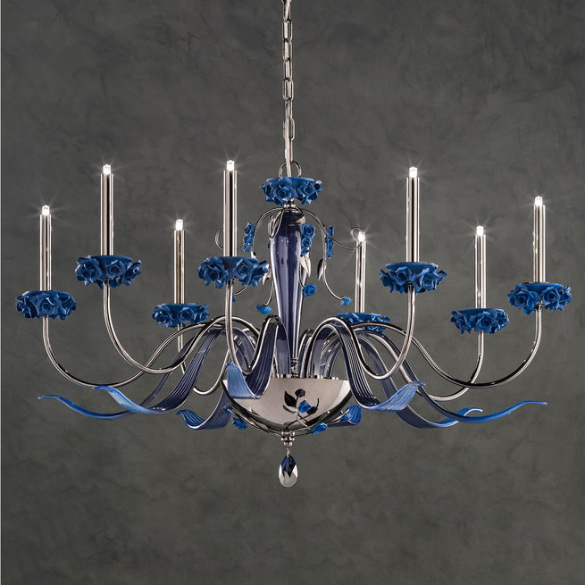 Итальянская люстра BORA L10/Blue фабрики EUROLUCE LAMPADARI