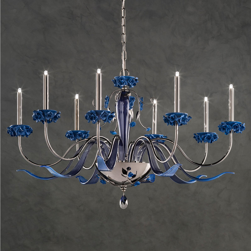 Итальянская люстра BORA L10/Blue фабрики EUROLUCE LAMPADARI