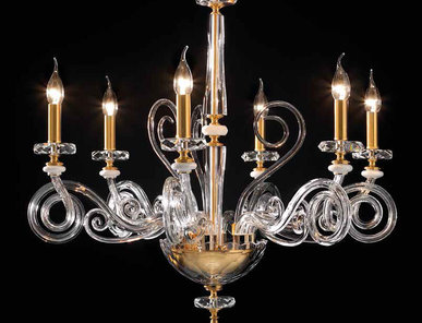 Итальянская люстра CLOE L6/White-Gold фабрики EUROLUCE LAMPADARI