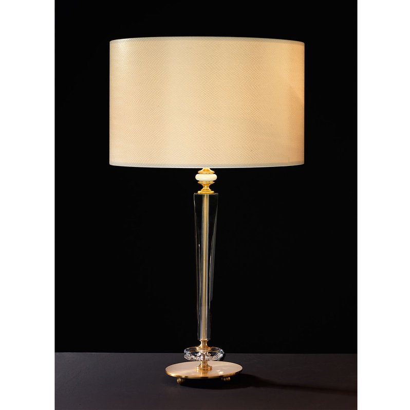 Итальянская настольная лампа CLOE LG1/White-Gold фабрики EUROLUCE LAMPADARI