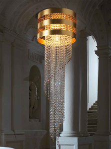 Итальянская люстра DAFNE superlux S5/H150/Gold фабрики EUROLUCE LAMPADARI