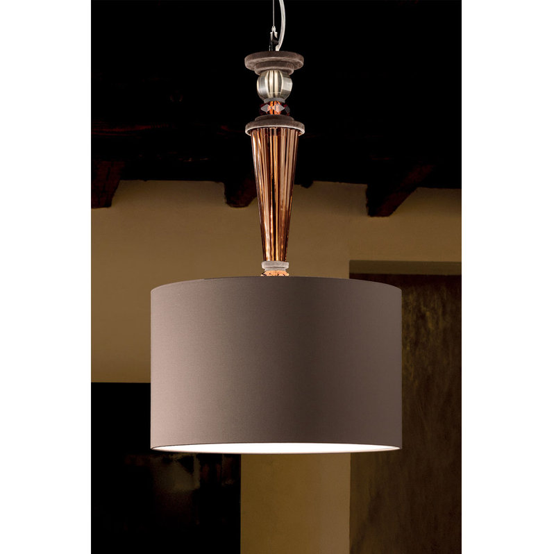 Итальянская люстра DAHLIA Shade S1/Brown фабрики EUROLUCE LAMPADARI