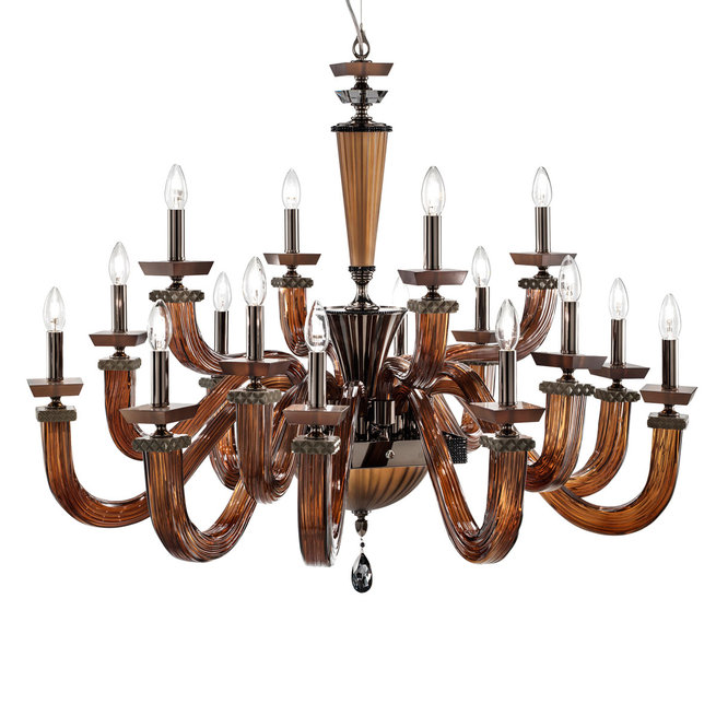 Итальянская люстра DESIDERIO L6+3+3/Brown фабрики EUROLUCE LAMPADARI