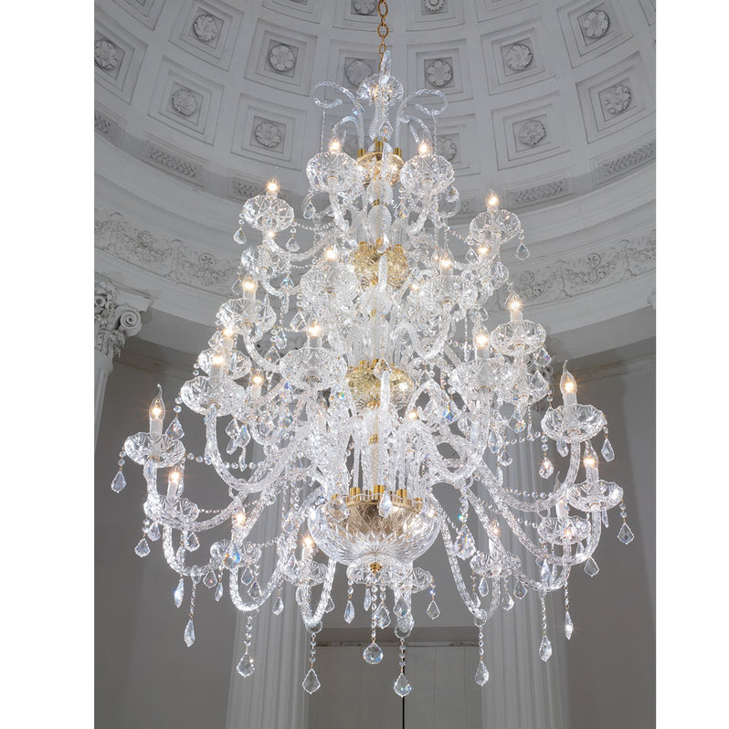 Итальянская люстра EPOCA Crystal L12+10+8/Gold фабрики EUROLUCE LAMPADARI