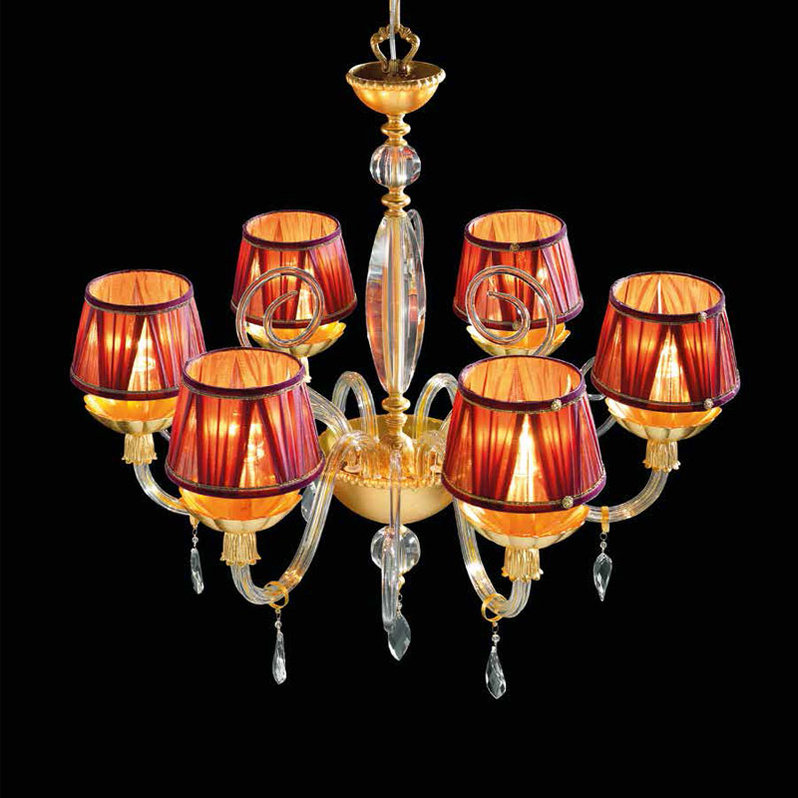 Итальянская люстра FLORENTIA shade L6/Gold фабрики EUROLUCE LAMPADARI