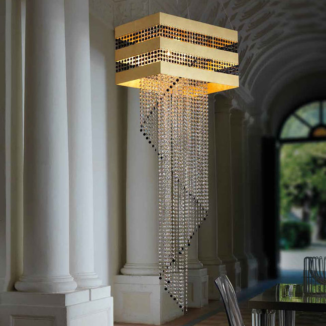 Итальянская люстра HYDRA Superlux S5/H150/Gold фабрики EUROLUCE LAMPADARI