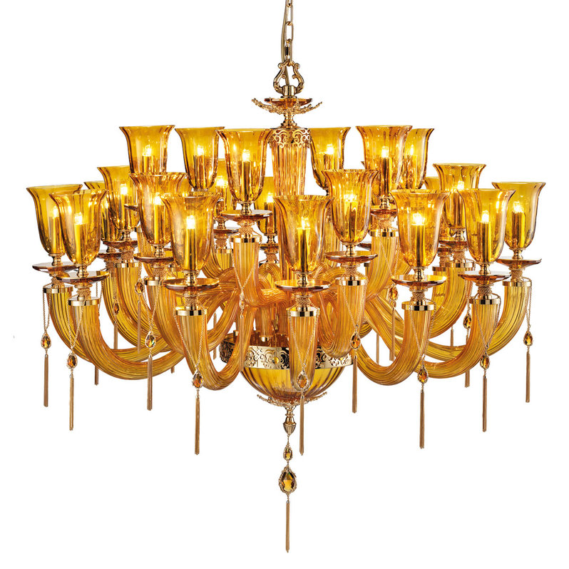 Итальянская люстра JULIENNE Amber L12+6+6 фабрики EUROLUCE LAMPADARI