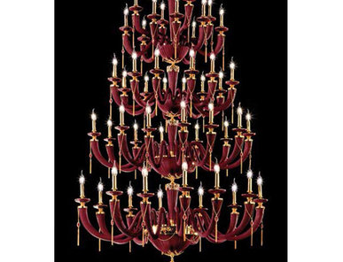 Итальянская люстра JULIENNE Red & Gold L45 фабрики EUROLUCE LAMPADARI