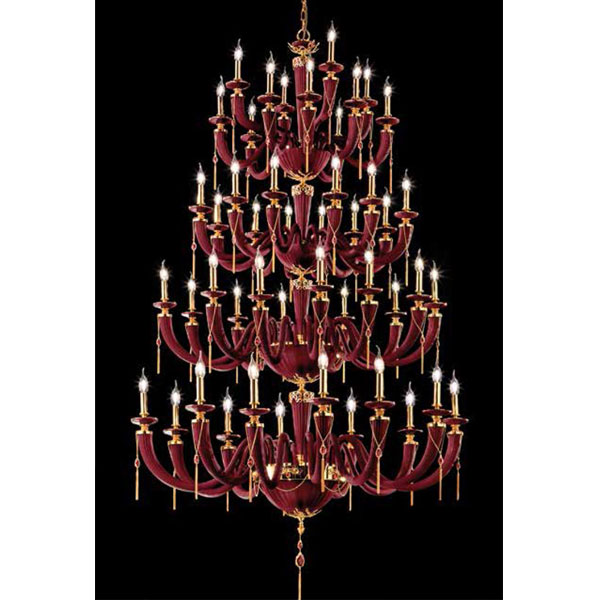 Итальянская люстра JULIENNE Red & Gold L45 фабрики EUROLUCE LAMPADARI