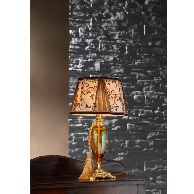 Итальянская настольная лампа LADY LP1 / Amber - Ornament фабрики EUROLUCE LAMPADARI