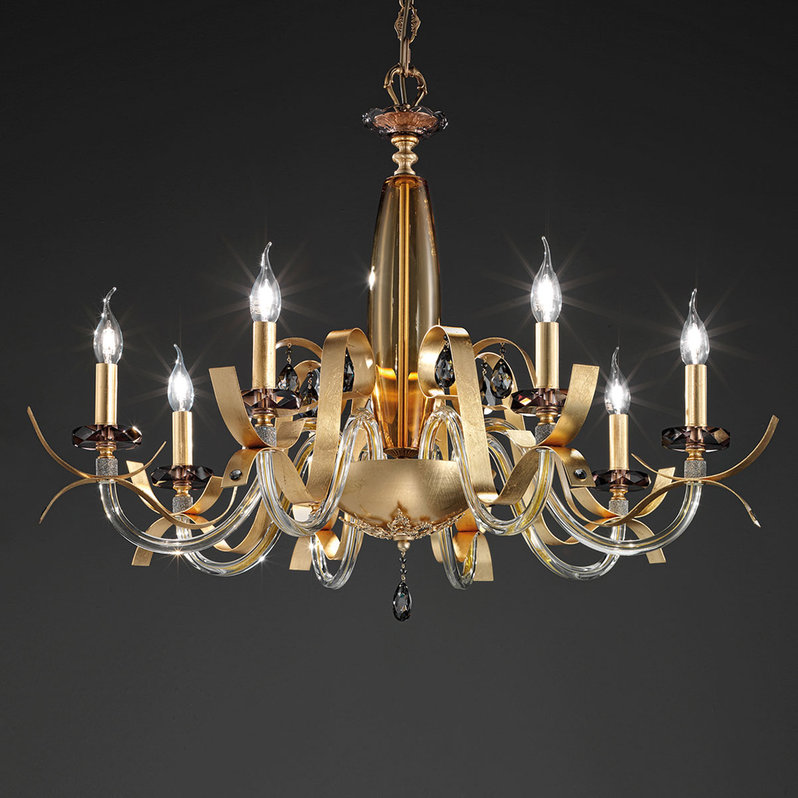 Итальянская люстра NUAGE Gold L6 фабрики EUROLUCE LAMPADARI