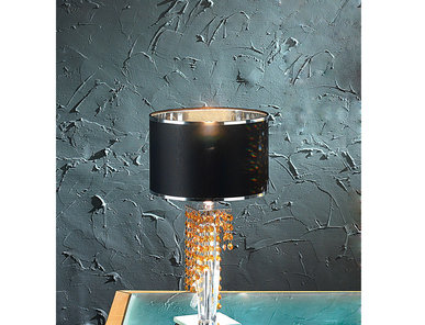 Итальянская настольная лампа VENICE lux LP/Black-Amber фабрики EUROLUCE LAMPADARI
