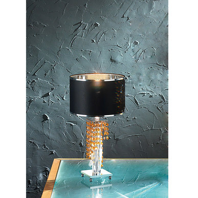 Итальянская настольная лампа VENICE lux LP/Black-Amber фабрики EUROLUCE LAMPADARI