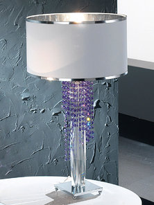 Итальянская настольная лампа VENICE lux LG1/White-Blue фабрики EUROLUCE LAMPADARI