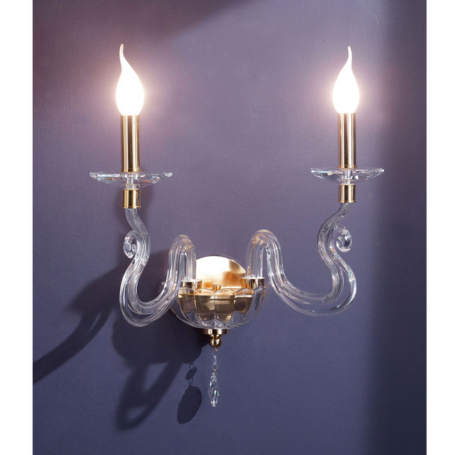 Итальянский бра VENICE superlux A2/Clear-Gold фабрики EUROLUCE LAMPADARI