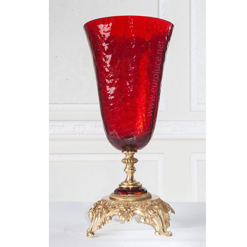 Итальянская ваза BAROCCO Big vase/Ruby-Gold фабрики EUROLUCE LAMPADARI