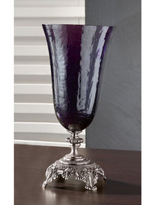 Итальянская ваза BAROCCO Small vase/Violet-Silver фабрики EUROLUCE LAMPADARI