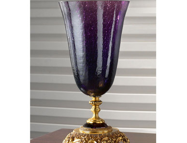 Итальянская ваза BAROCCO Big vase/Violet-Gold фабрики EUROLUCE LAMPADARI