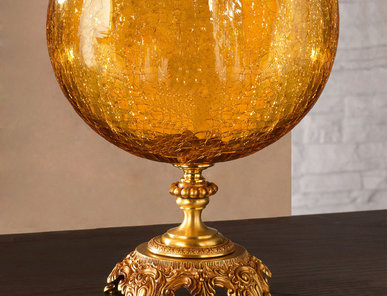 Итальянская ваза BAROCCO Elliptical tray/Amber-Gold фабрики EUROLUCE LAMPADARI