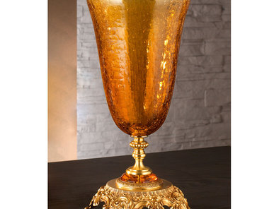 Итальянская ваза BAROCCO Big vase/Amber-Gold фабрики EUROLUCE LAMPADARI
