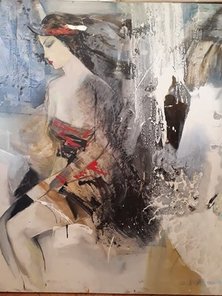 Картина "Мари", 100х110, холст, масло, Эльдар Кавшбая, 2016г.