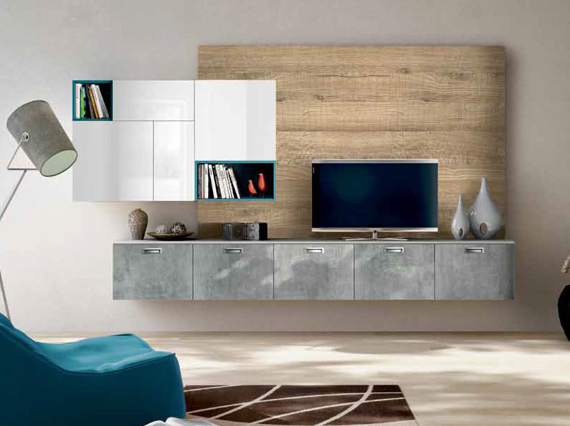 Итальянская мебель для ТВ Xoxo 01 фабрики SPAGNOL CUCINE