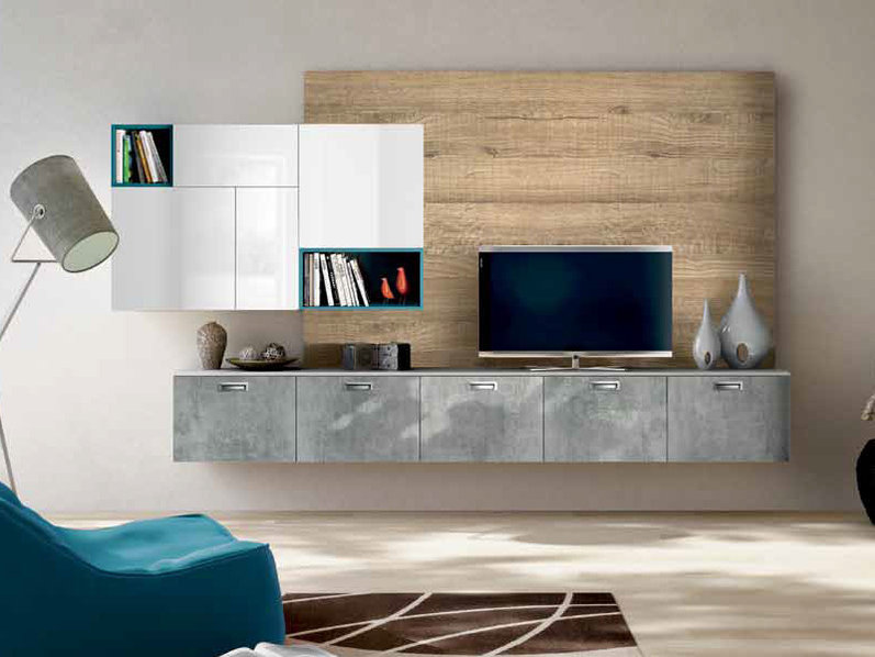 Итальянская мебель для ТВ Xoxo 01 фабрики SPAGNOL CUCINE