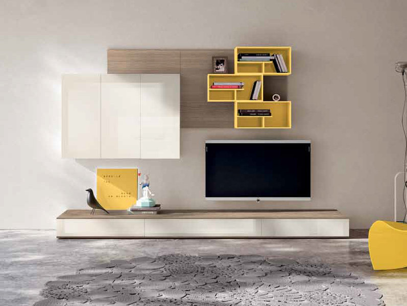 Итальянская мебель для ТВ Xoxo 03 фабрики SPAGNOL CUCINE
