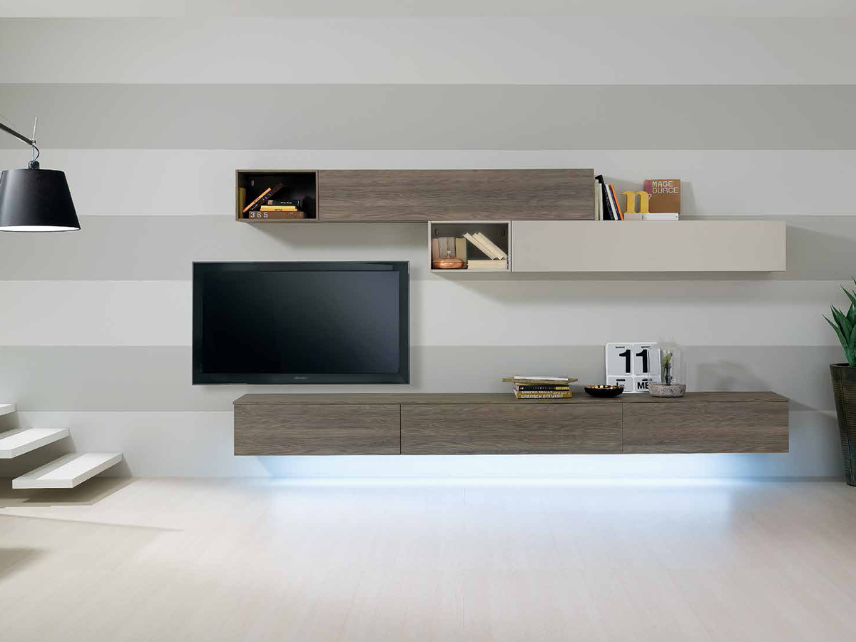 стенки в гостиную минимализм с телевизором