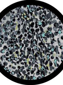 Итальянский ковер DOTS CAMOUFLAGE - TEAL (круглый) фабрики ROBERTO CAVALLI