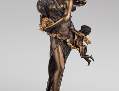 Итальянская бронзовая статуя Venus with putto фабрики Fonderia Artistica Ruocco
