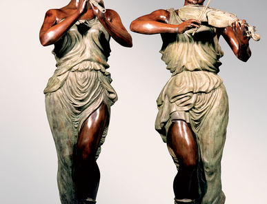 Итальянская бронзовая статуя Pair of musician Venuse фабрики Fonderia Artistica Ruocco