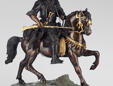 Итальянская бронзовая статуя Arabian horseman фабрики Fonderia Artistica Ruocco